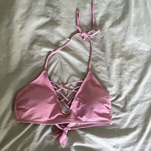 pink/purple criss cross bikini top!